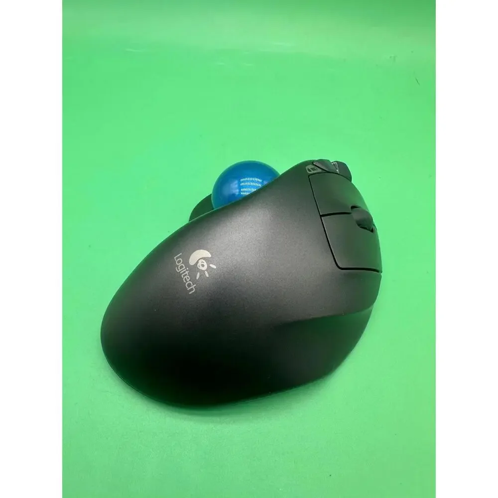 Logitech M570 910-001799 Wireless Trackball Mouse Black w/Dongle Tested